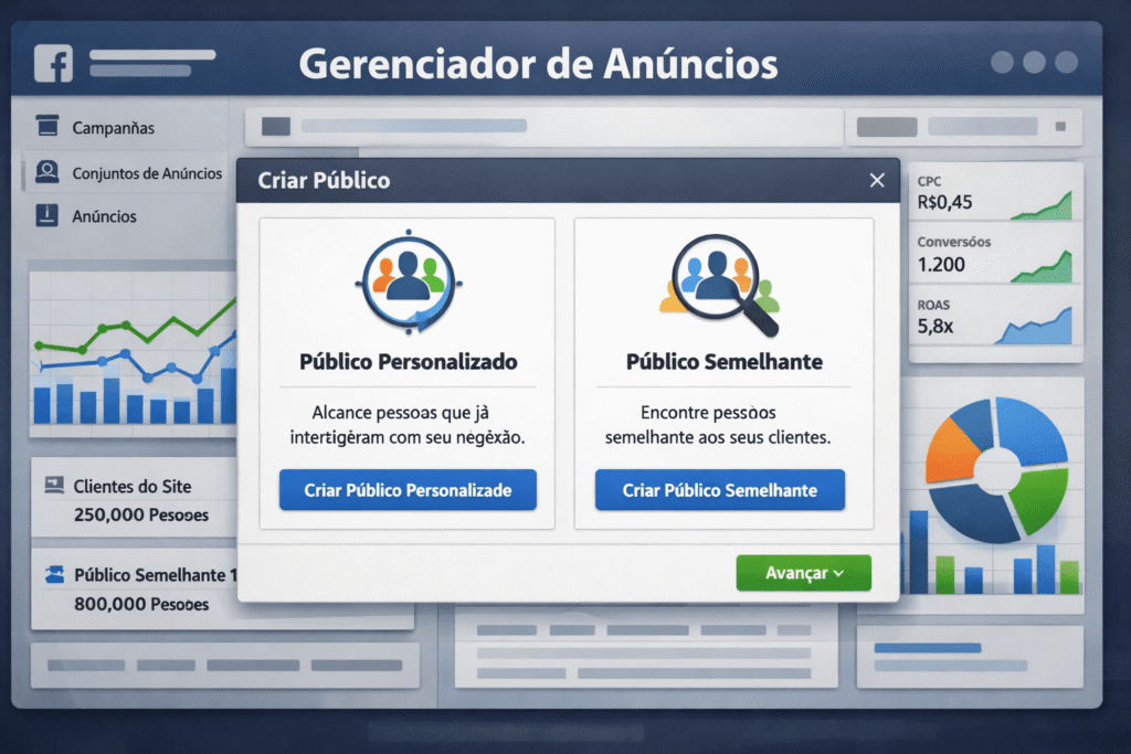 como criar públicos no Meta Ads