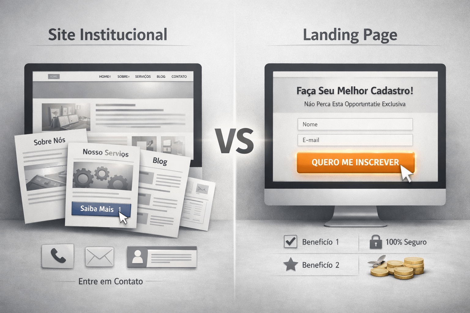 landing page ou site completo
